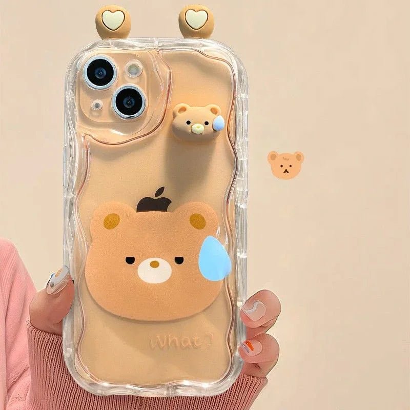 3D Rabbit Frog Bear Wave Case for iPhone 16/15/14/13/12/11/X/8/7 - AKM CASE|iPhone Case & Accesories Worldwide