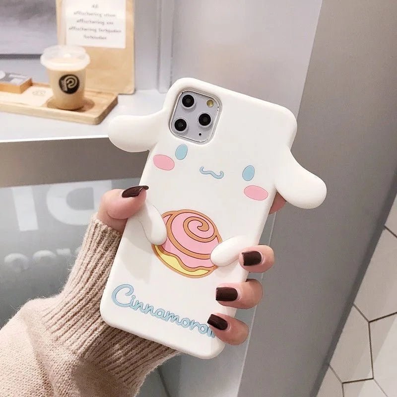 Big Ear Melody & Cinnamoroll 3D Cartoon Silicone Phone Case - AKM CASE|iPhone Case & Accesories Worldwide