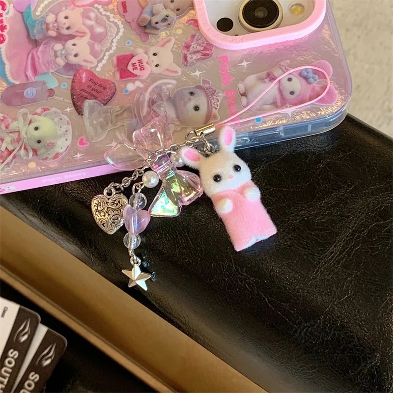 Luxury Laser Rainbow Cute Cat Cartoon Phone Case for iPhone 12 - 16 Pro Max with Lanyard - MINISO - AKM CASE|iPhone Case & Accesories Worldwide