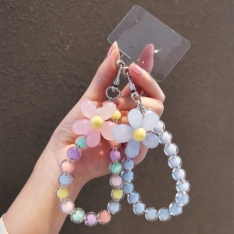 Phone Anti - lost Lanyard Key Short Wrist Pendant Colorful Macaron Round Bead Pendant Women's Hand - held Chain Mobile Phone Lanyard - AKM CASE|iPhone Case & Accesories Worldwide