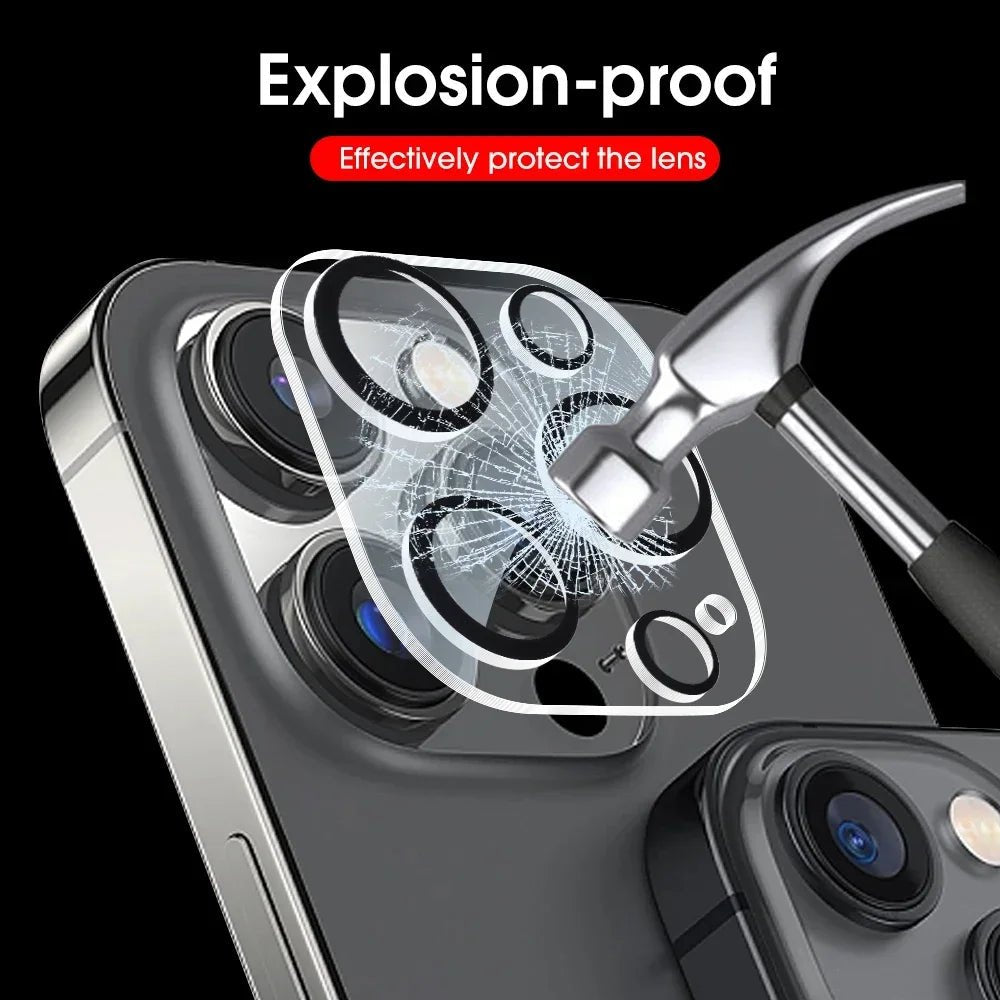 1 - 5Pcs Tempered Glass for iPhone Camera Lens Protector Black Circle Protective Lens Film Cover - AKM CASE｜iPhone Case & Accesories Worldwide