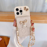 3D Bowknot Crossbody Card Holder Wallet Phone Case For iPhone 16 Pro Max 15 14 Plus 13 12 11 XS XR X 7 8 6 6S Plus SE 2020 2022 - AKM CASE｜iPhone Case & Accesories Worldwide