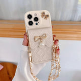 3D Bowknot Crossbody Card Holder Wallet Phone Case For iPhone 16 Pro Max 15 14 Plus 13 12 11 XS XR X 7 8 6 6S Plus SE 2020 2022 - AKM CASE｜iPhone Case & Accesories Worldwide