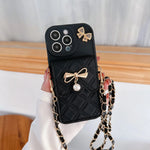 3D Bowknot Crossbody Card Holder Wallet Phone Case For iPhone 16 Pro Max 15 14 Plus 13 12 11 XS XR X 7 8 6 6S Plus SE 2020 2022 - AKM CASE｜iPhone Case & Accesories Worldwide