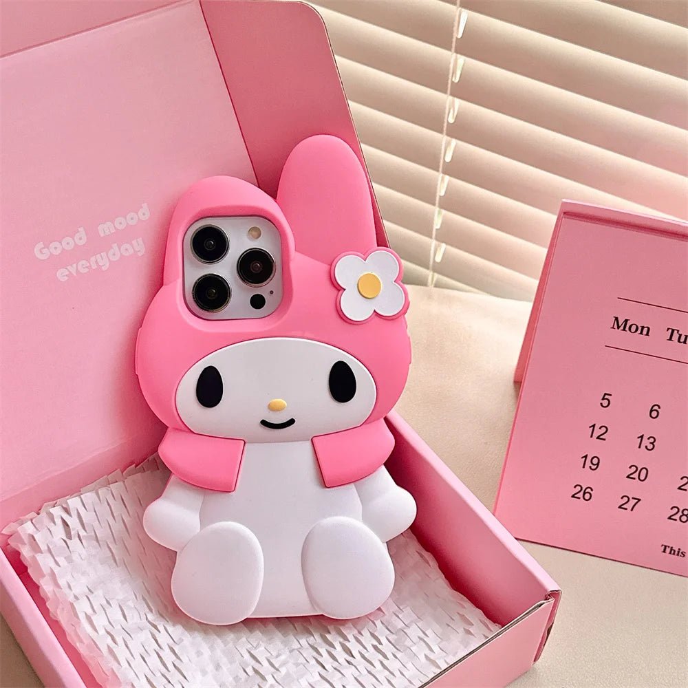 3D Cartoon My Melody Soft Silicone Phone Case - AKM CASE｜iPhone Case & Accesories Worldwide