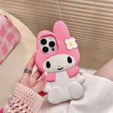 3D Cartoon My Melody Soft Silicone Phone Case - AKM CASE｜iPhone Case & Accesories Worldwide