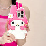3D Cartoon My Melody Soft Silicone Phone Case - AKM CASE｜iPhone Case & Accesories Worldwide