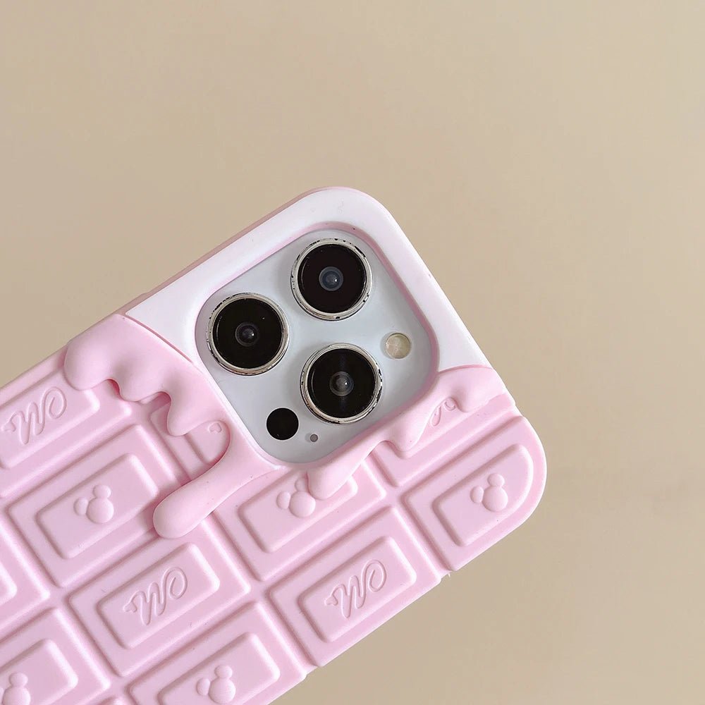 3D Chocolate Ice Cream Mickey Phone Case Funny Soft Silicone Cover - AKM CASE｜iPhone Case & Accesories Worldwide