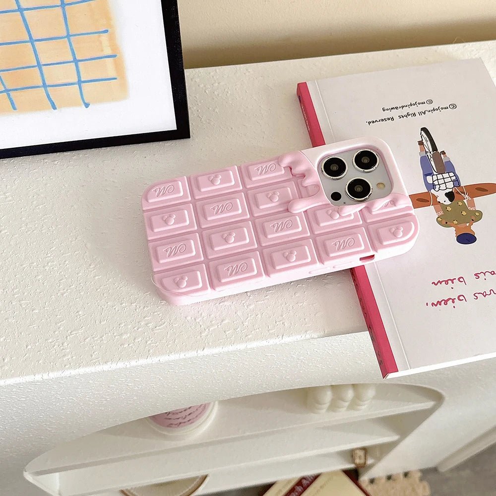 3D Chocolate Ice Cream Mickey Phone Case Funny Soft Silicone Cover - AKM CASE｜iPhone Case & Accesories Worldwide