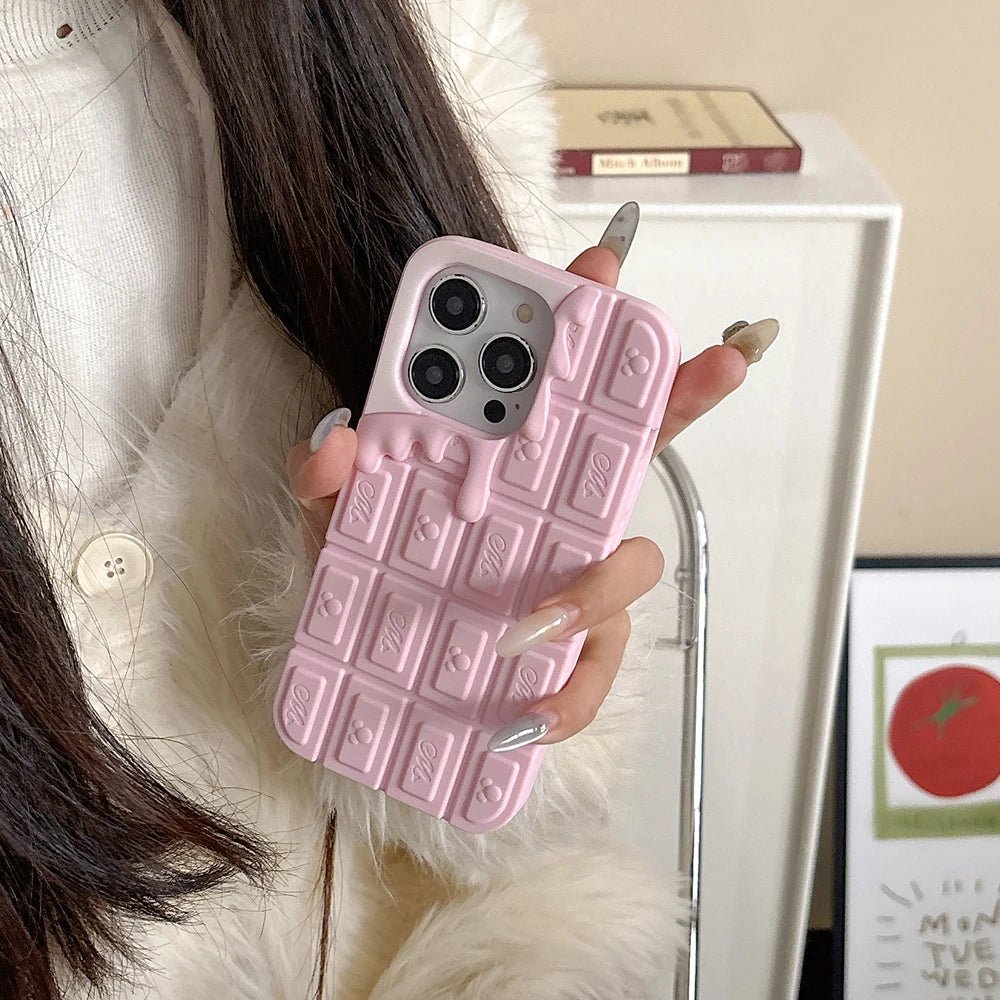 3D Chocolate Ice Cream Mickey Phone Case Funny Soft Silicone Cover - AKM CASE｜iPhone Case & Accesories Worldwide