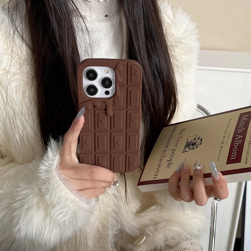 3D Chocolate Ice Cream Mickey Phone Case Funny Soft Silicone Cover - AKM CASE｜iPhone Case & Accesories Worldwide