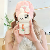 3D Cute Bunny Rabbit Soft Silicone Phone Case for iPhone 13 - 16 Pro Max - KASONPAI - AKM CASE｜iPhone Case & Accesories Worldwide