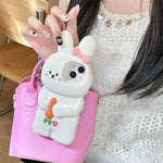 3D Cute Bunny Rabbit Soft Silicone Phone Case for iPhone 13 - 16 Pro Max - KASONPAI - AKM CASE｜iPhone Case & Accesories Worldwide