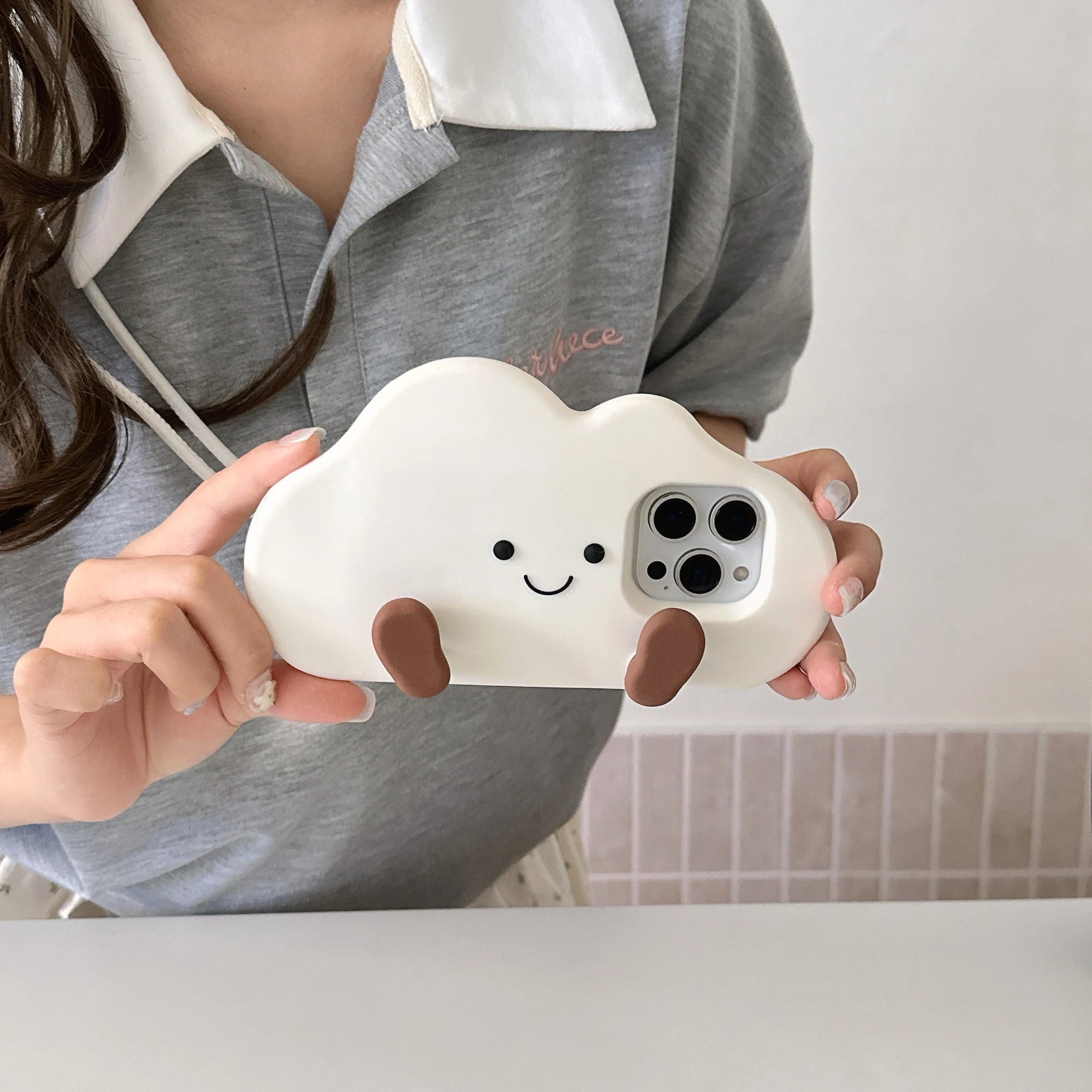 3D Cute Cloud Cartoon Phone Case for iPhone 16/15/14/13/12 Pro Max - AKM CASE｜iPhone Case & Accesories Worldwide