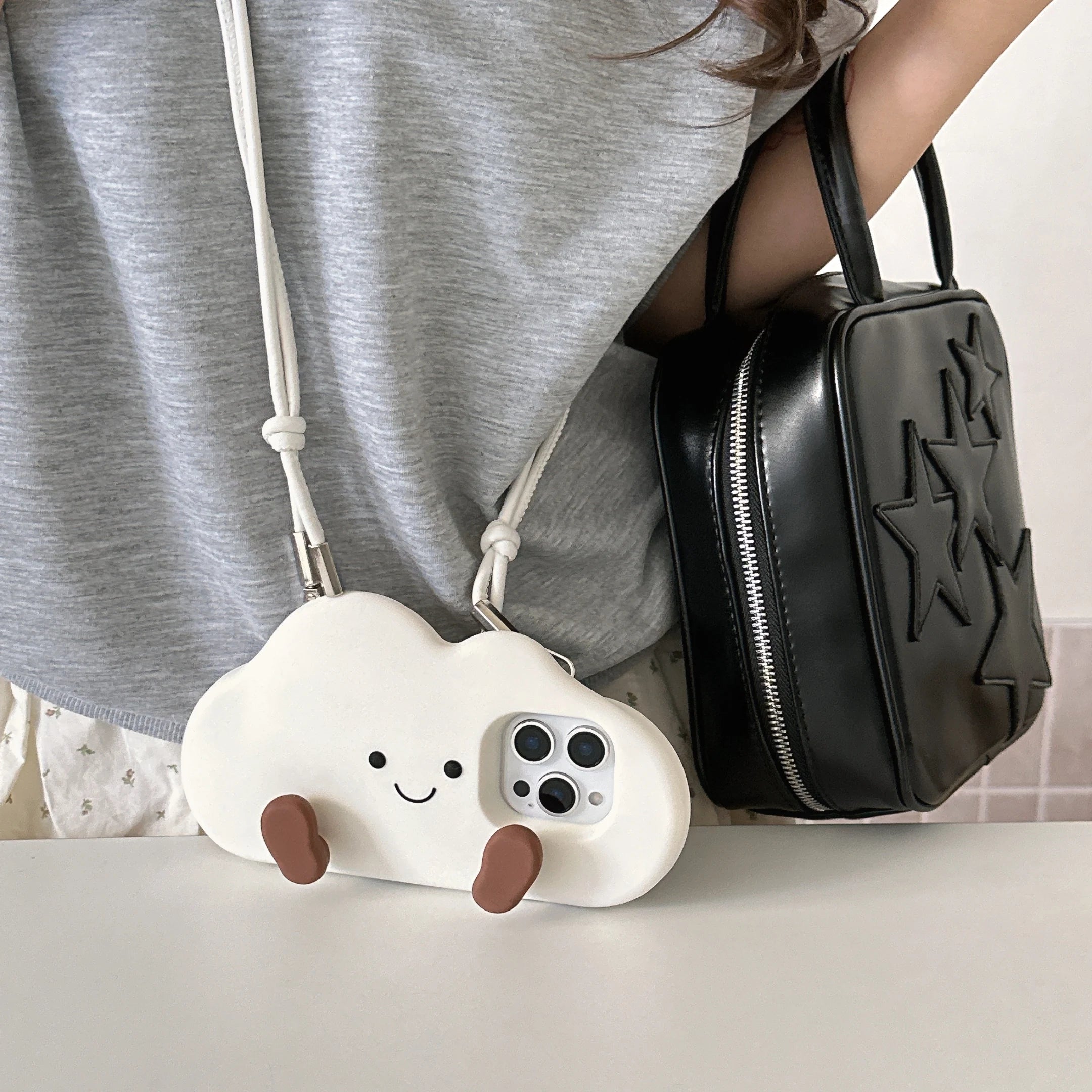 3D Cute Cloud Cartoon Phone Case for iPhone 16/15/14/13/12 Pro Max - AKM CASE｜iPhone Case & Accesories Worldwide