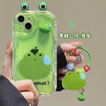 3D Ear Panda Frog Keychains Phone Case For IPhone Soft Silicone - AKM CASE｜iPhone Case & Accesories Worldwide