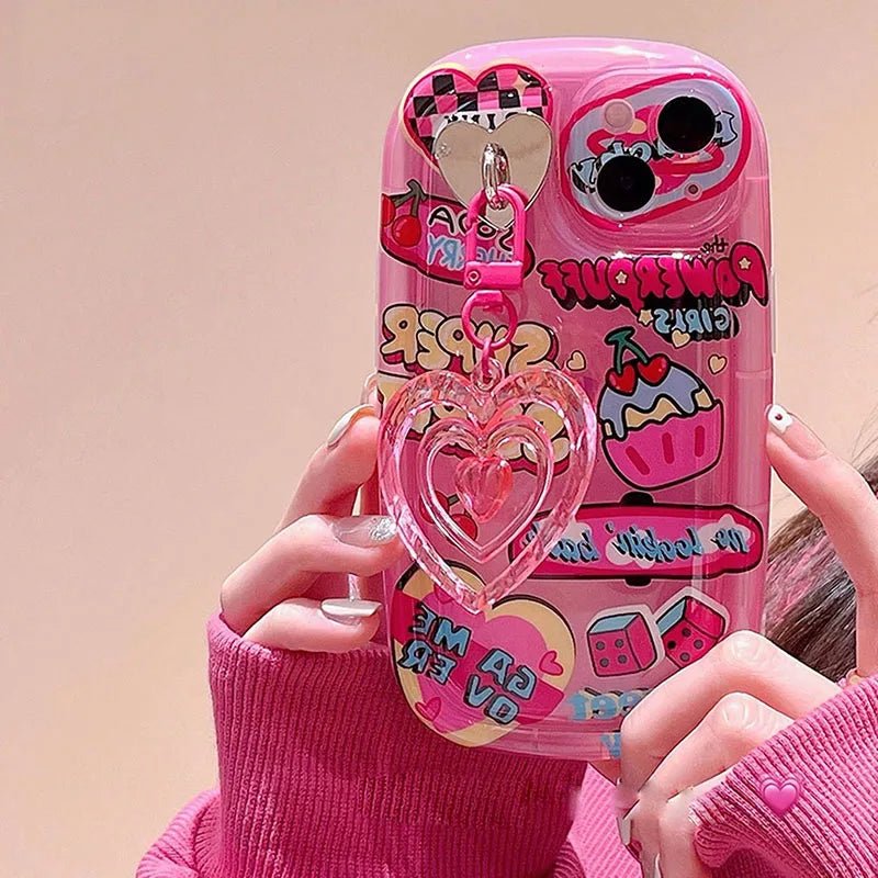 3D Love Heart Kuromi Sanrio Hello Kitty TPU Case for iPhone 6s-15 Models - MINISO - AKM CASE｜iPhone Case & Accesories Worldwide