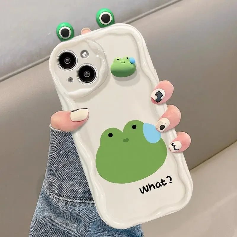 3D Rabbit Frog Bear Wave Case for iPhone 16/15/14/13/12/11/X/8/7 - AKM CASE｜iPhone Case & Accesories Worldwide