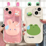3D Rabbit Frog Bear Wave Case for iPhone 16/15/14/13/12/11/X/8/7 - AKM CASE｜iPhone Case & Accesories Worldwide