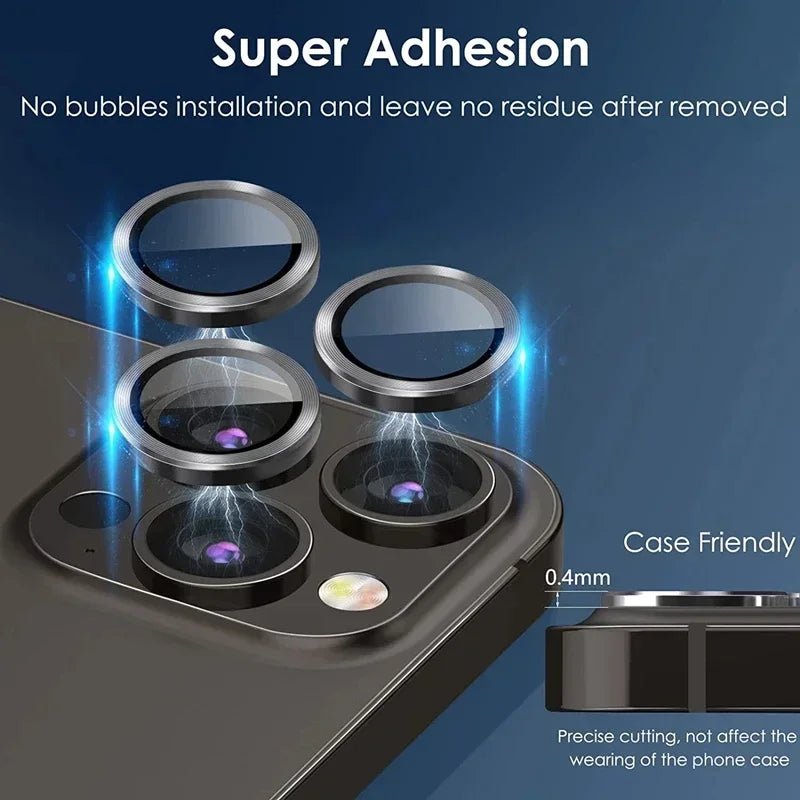 3Pcs Metal Lens Protector Glass for iPhone - AKM CASE｜iPhone Case & Accesories Worldwide