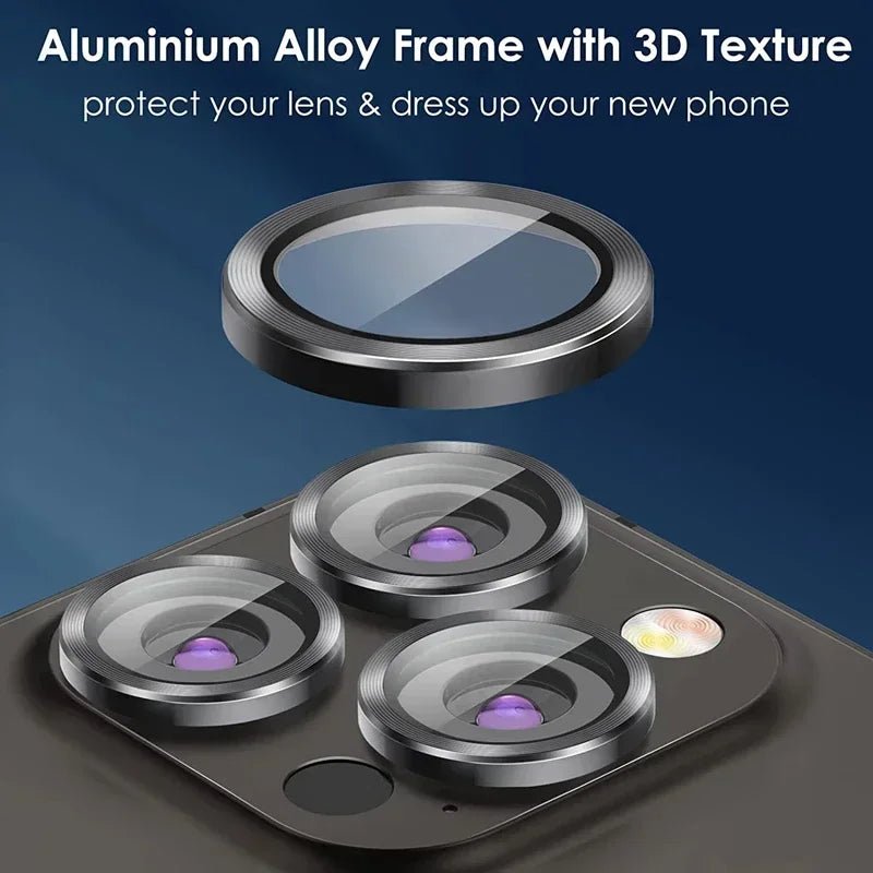 3Pcs Metal Lens Protector Glass for iPhone - AKM CASE｜iPhone Case & Accesories Worldwide