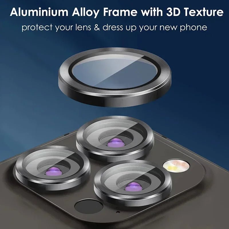 3Pcs Metal Lens Protector Glass for iPhone - AKM CASE｜iPhone Case & Accesories Worldwide