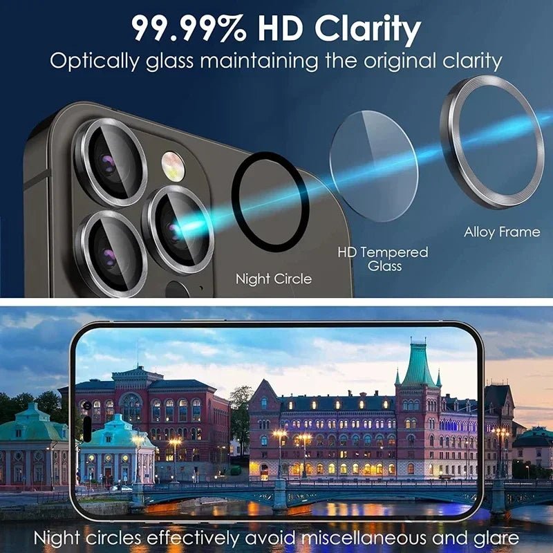 3Pcs Metal Lens Protector Glass for iPhone - AKM CASE｜iPhone Case & Accesories Worldwide