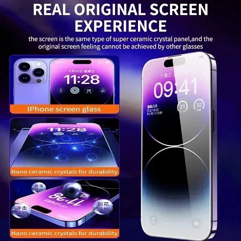 3Pcs Oleophobic Coating Dust Free Easy Installation Screen Protector For IPhone - AKM CASE｜iPhone Case & Accesories Worldwide