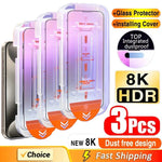 3Pcs Oleophobic Coating Dust Free Easy Installation Screen Protector For IPhone - AKM CASE｜iPhone Case & Accesories Worldwide