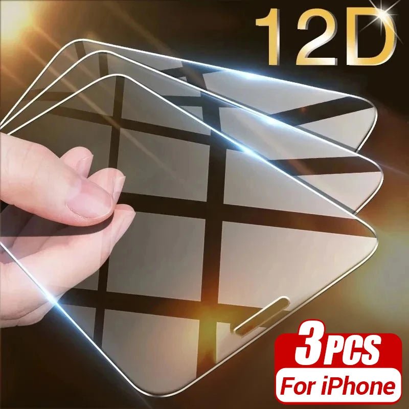 3Pcs Tempered Glass Screen Protector For iPhone - AKM CASE｜iPhone Case & Accesories Worldwide