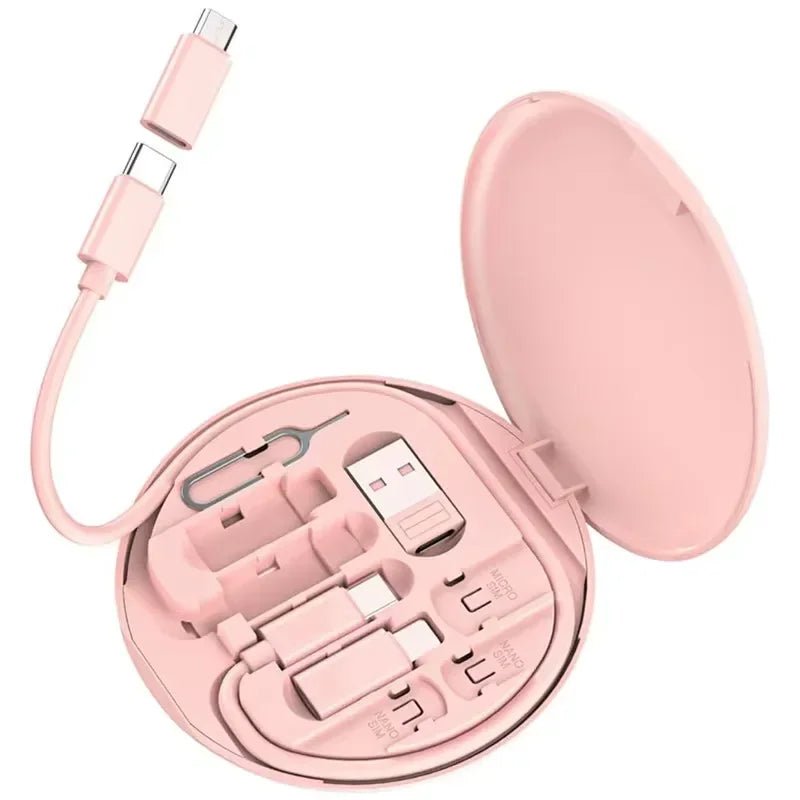 60W Universal Charging Cable Kit with Storage Box USB C to Micro USB to IOS Fast Charger Cord - AKM CASE｜iPhone Case & Accesories Worldwide