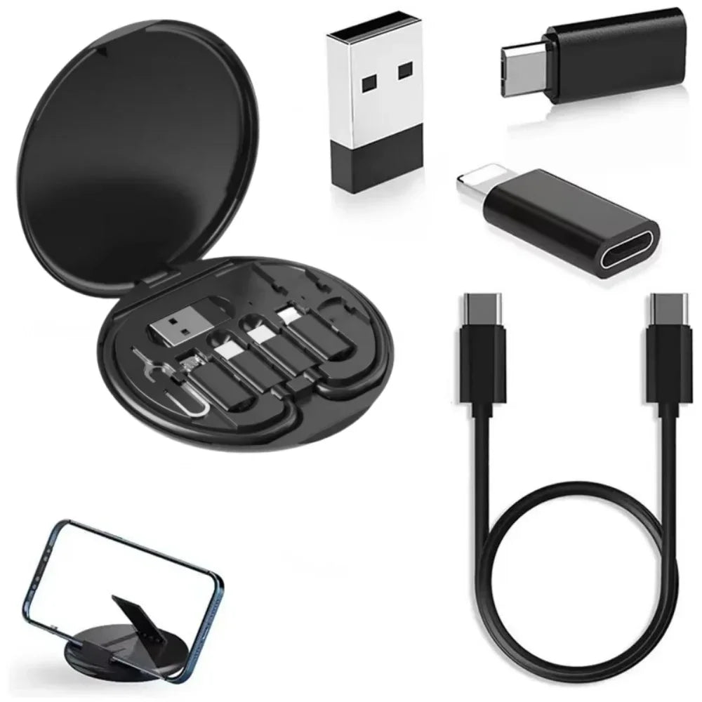 60W Universal Charging Cable Kit with Storage Box USB C to Micro USB to IOS Fast Charger Cord - AKM CASE｜iPhone Case & Accesories Worldwide