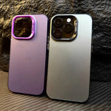 Luxury Plain Matte Colored Phone Case Shockproof Cover