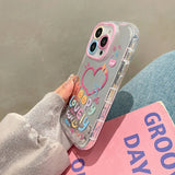 Lovely Girl Heart Mirror Phone Case Shockproof Back Cover