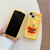 Kawaii Cartoon Winnie The Pooh Soft Silicone Cover With Holder