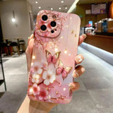 Butterfly & Floral Design Shockproof Phone Case for iPhone Pro Max Matte Soft Cover