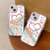 Lovely Girl Heart Mirror Phone Case Shockproof Back Cover