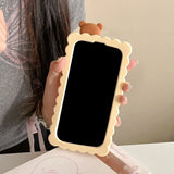 Sandwich Biscuit Tide Bear Soft Silicone Phone Case Shockproof Soft Cover