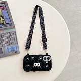 Kawaii 3D Hello Kitty & Kuromi Soft Silicone iPhone Case with Stand Holder & Lanyard