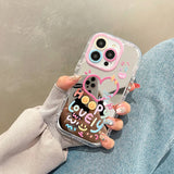 Lovely Girl Heart Mirror Phone Case Shockproof Back Cover