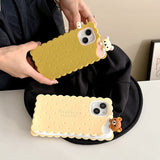 Sandwich Biscuit Tide Bear Soft Silicone Phone Case Shockproof Soft Cover