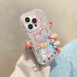 Lovely Girl Heart Mirror Phone Case Shockproof Back Cover