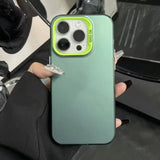 Luxury Plain Matte Colored Phone Case Shockproof Cover