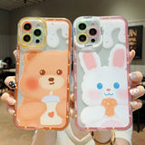 Cartoon Dinosaur Pink Pig Case Cover