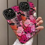 Fashion Graffiti Pattern Phone Case Shockproof Phone Cases Compatible with IPhone
