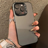 Luxury Plain Matte Colored Phone Case Shockproof Cover