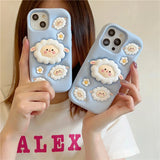 Cute Sheep Folding Stand Holder Case for iPhone