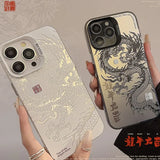 New Luxury Laser Eastern myths legends Chinese dragon Phone Case 3D Totem Anti-drop Cover