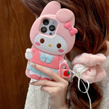 Cute 3D Cartoon Phone Case Soft Silicone Matte Cover Melody