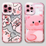 Cartoon Dinosaur Pink Pig Case Cover